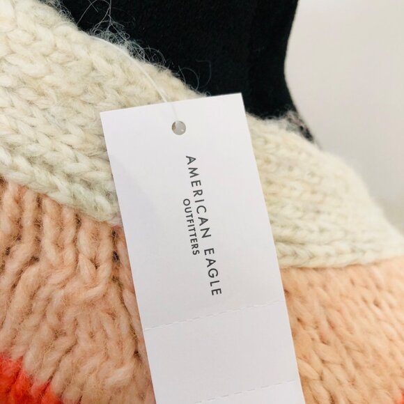 American Eagle Women's Colorblock Cardigan Sweater M Wool Blend Button-Down NWT - Picture 7 of 8